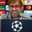 Liverpool manager Jurgen Klopp attends a press conference at Anfield on the eve of their Champions League match against Genk