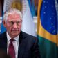 Then-US Secretary of State Rex Tillerson listens as then-UN Ambassador Nikki Haley speaks during an event in New York on September 18, 2017