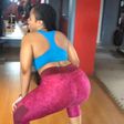 Kisa Gbekle twerks inside a gym