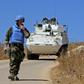 UN peacekeepers on patrol near the border between Lebanon and Israel