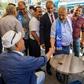 Head of the Ennahdha party Rached Ghannouchi campaigned in the Bab Jdid district of Tunisia's capital Tunis