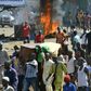 Violence erupted after hundreds marched in the capital Conakry to accompany coffins of people killed in more than a week of demonstrations