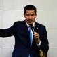 Venezuelan opposition leader and self-proclaimed acting president Juan Guaido speaks at the National Assembly in Caracas on September 17, 2019