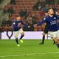 Jamie Vardy celebrates his team's ninth goal