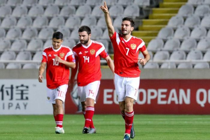 Magomed Ozdoev scored for the second time in four days as Russia qualified for Euro 2020