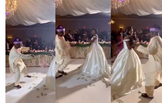 Old man’s ‘crazy’ dance moves at daughter’s wedding shows the bride price was heavy (video)