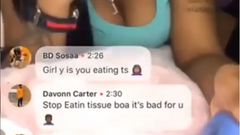 Tissue eating girl