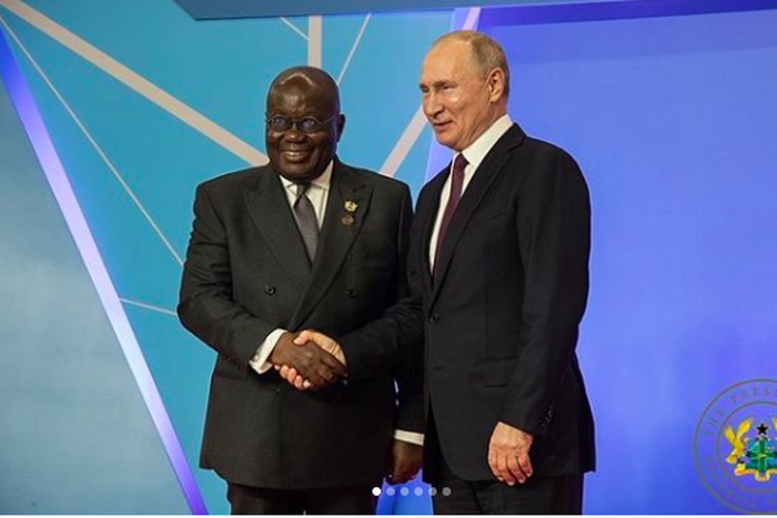Akufo-Addo and Russia President, Putin.