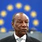 Guinean President Alpha Conde, seen here in May 2018, is facing calls not to amend the constitution to allow himself a new term