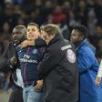 A pitch invader was tackeld by secuity in the Toulouse v PSG game after his selfie with Kylian Mbappe