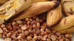 roasted plantain and groundnut
