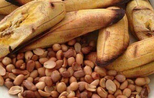 roasted plantain and groundnut
