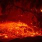 Embers blow in the wind during the Kincade Fire near Geyserville, California on October 24, 2019