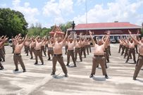 Overweight Thai police officers taken to fat burning camp to reduce pot-belly