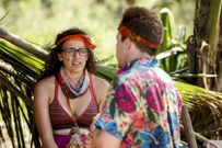 Hannah Shapiro (left) and Zeke Smith on Survivor.