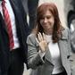 Former Argentine president Cristina Kirchner arrives in court in Buenos Aires in May 2019