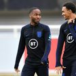 Friends turned foes: England teammates Raheem Sterling (left) and Trent Alexander-Arnold (right) will face off on Sunday