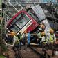 The accident derailed the front carriage of the train and badly damaged the truck