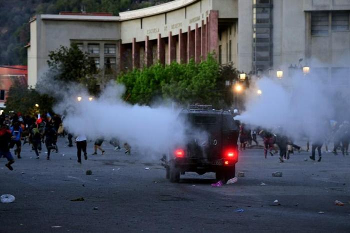 Clashes between demonstrators and security forces in Santiago have been going on for two weeks