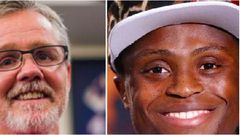 Roach(left) part ways with the Ghanaian