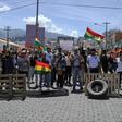 People demonstrate during a general strike in la Paz, Bolivia on October 25, 2019.Bolivian President Evo Morales declared victory Thursday in elections whose disputed results have triggered riots, a general strike and opposition charges that he is tryi...
