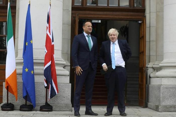 Leo Varadkar and Boris Johnson, seen last month in Dublin, will meet once again as time runs out to sign off on any agreement ahead of next week's EU summit with Johnson insisting Britain will leave the bloc at month's end come what may