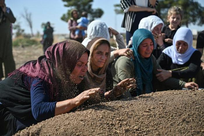 Neighbourhood chief Halil Yagmur was killed in a mortar attack in Suruc, Turkey, near the northern Syria border