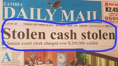 Senior clerk arrested for allegedly stealing 200K stolen cash