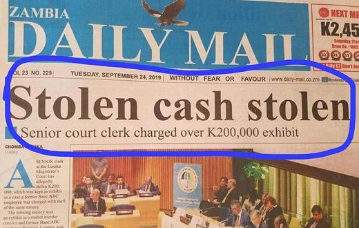 Senior clerk arrested for allegedly stealing 200K stolen cash