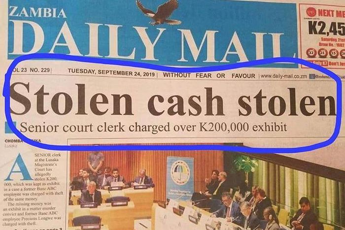 Senior clerk arrested for allegedly stealing 200K stolen cash