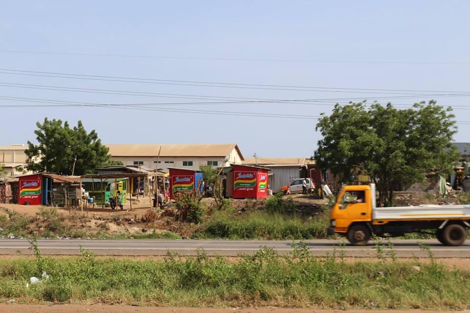 Slum settlement along Accra-Tema motorway