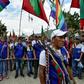 Indigenous people walk through Toribio, Cauca department, Colombia, to attend the National Meeting of Indigenous Guards
