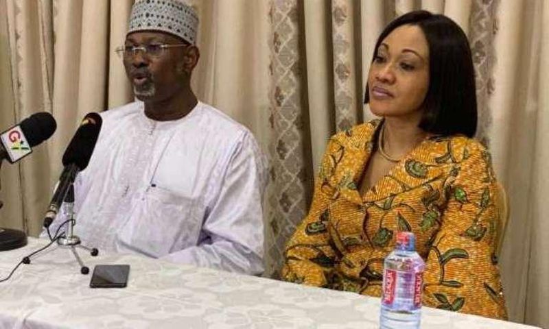 Professor Attahiru Jega with Jean Mensa