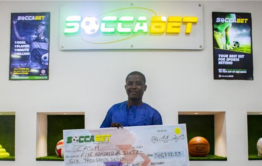 Man wins whopping GH¢566,000 at Soccabet
