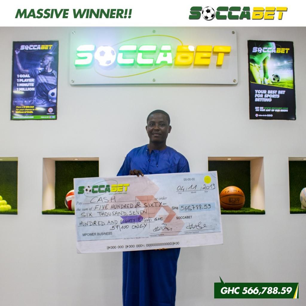 Sanusi won  Gh¢ 566,788.59 from Soccabet
