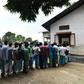 Assam residents stand in line to check if their names are included on the final list of the National Register of Citizens