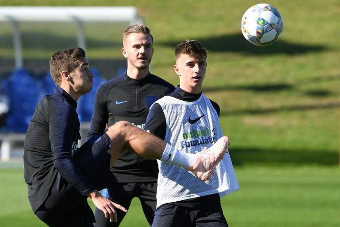 James Maddison (centre) and Mason Mount (right) have been called up to the England squad