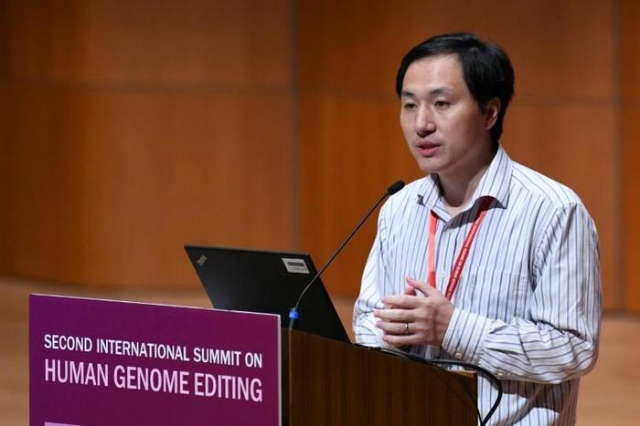 Chinese scientist He Jiankui, pictured in November 2018, altered the DNA of twin girls in southern China by using molecular scissors -- ostensibly to prevent them from contracting HIV