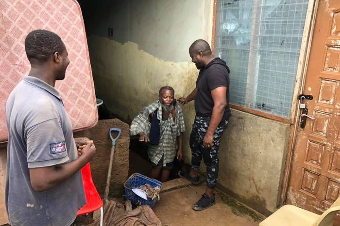 John Dumelo tours flooded communities in Ayawaso West Wuogon
