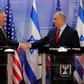 Secretary of State Mike Pompeo (L) is on a regional tour also including Kuwait and Lebanon