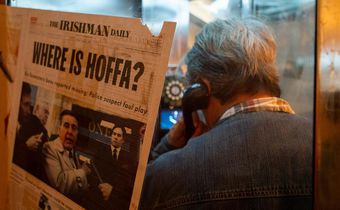 'The Irishman' on Broadway: Phone Booths, Broadsheets and Jimmy Hoffa Stickers