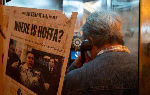 'The Irishman' on Broadway: Phone Booths, Broadsheets and Jimmy Hoffa Stickers