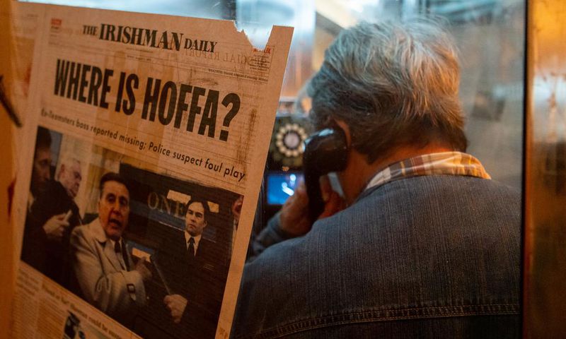 'The Irishman' on Broadway: Phone Booths, Broadsheets and Jimmy Hoffa Stickers