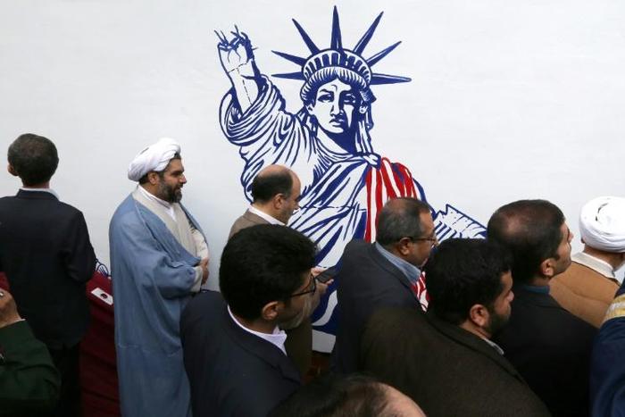 The new murals were unveiled by Major General Hossein Salami, the head of Iran's Revolutionary Guards