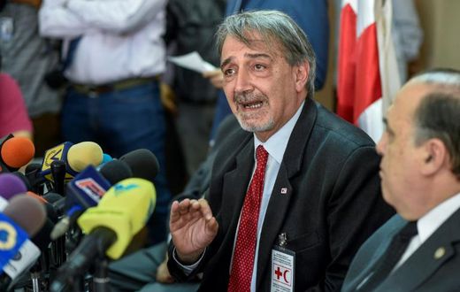 The head of the International Federation of Red Cross and Red Crescent Societies Francesco Rocca says the group will begin distributing badly needed humanitarian aid in Venezuela