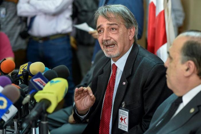The head of the International Federation of Red Cross and Red Crescent Societies Francesco Rocca says the group will begin distributing badly needed humanitarian aid in Venezuela