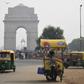 A thick smog engulfed Delhi's landmarks such as the capital's India Gate