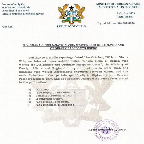 Statement by Ministry of Foreign Affairs