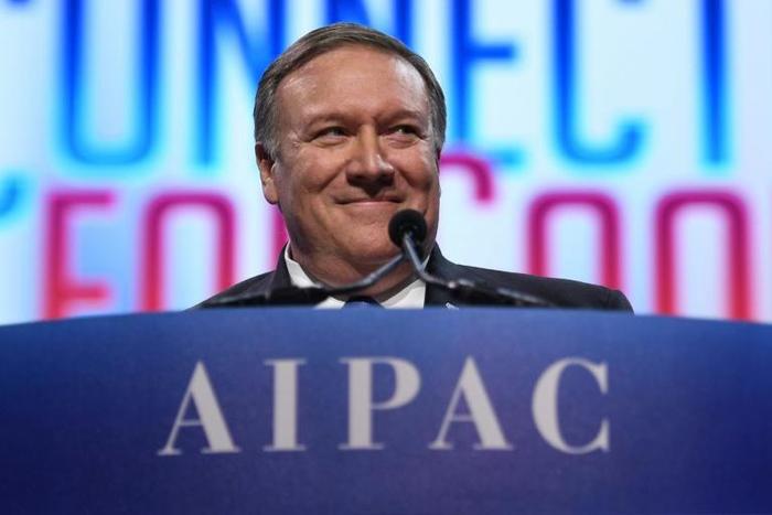 US Secretary of State Mike Pompeo denounced anti-Semitism during the annual conference of the pro-Israel lobby AIPAC in Washington on March 25, 2019