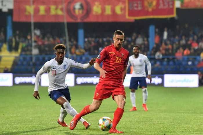 England players, including winger Callum Hudson-Odoi, were allegedly racially abused by fans in Podgorica
